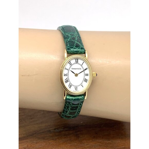 Tiffany & Co. Women's Watch 14K Yellow Gold Case Swiss Quartz White Dial 18mm - Picture 9 of 12